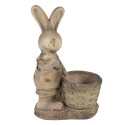 Clayre & Eef Blumentopf Kaninchen 49 cm Braun Beige Keramikmaterial