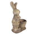 Clayre & Eef Blumentopf Kaninchen 49 cm Braun Beige Keramikmaterial