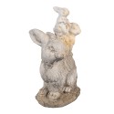 Clayre & Eef Dekorationsfigur Kaninchen 43 cm Braun Beige Keramikmaterial