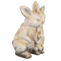 Clayre & Eef Figurine décorative Lapin 33 cm Marron Beige Matériau céramique