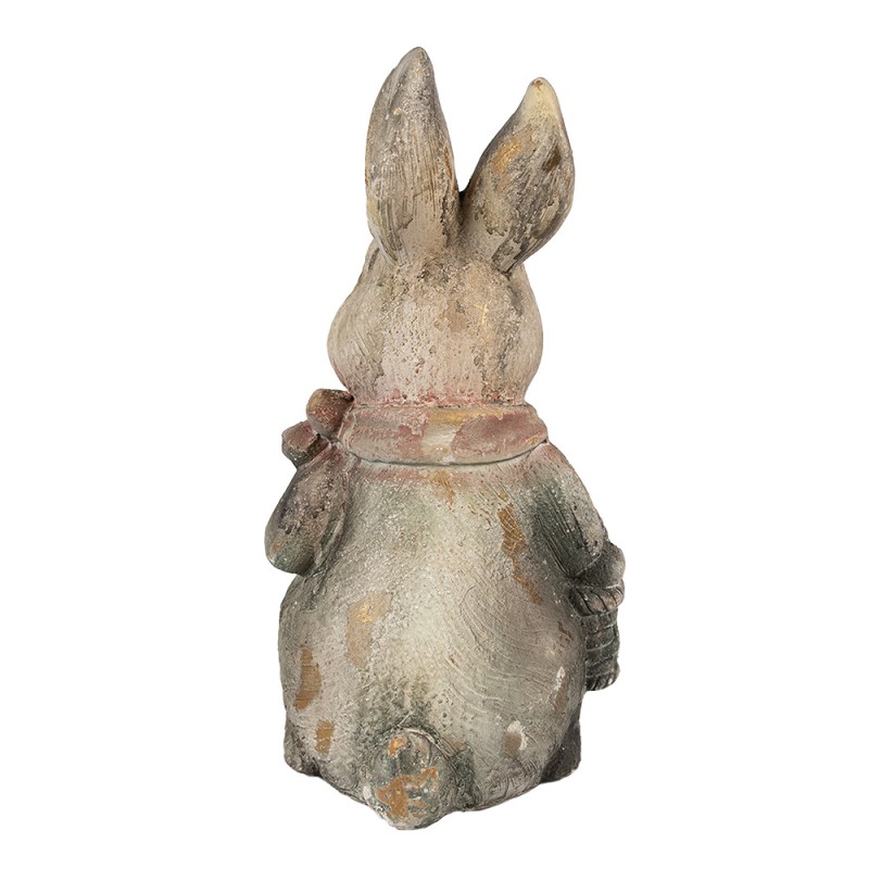 Clayre & Eef Decorative Figurine Rabbit 41 cm Grey Brown Ceramic material