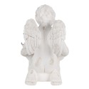 Clayre & Eef Statuetta decorativa Angelo 36x39x51 cm Bianco Materiale ceramico