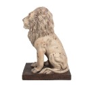 Clayre & Eef Dekorationsfigur Löwe 30x23x45 cm Beige Braun Keramikmaterial