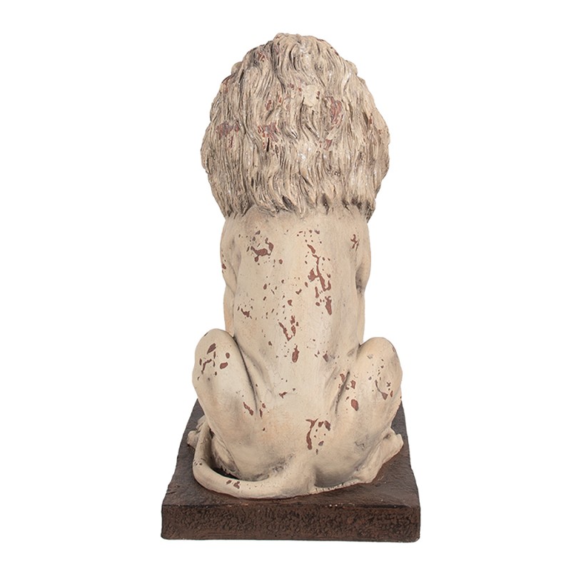 Clayre & Eef Dekorationsfigur Löwe 30x23x45 cm Beige Braun Keramikmaterial