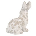 Clayre & Eef Decorative Figurine Rabbit 25x19x39 cm White Beige Ceramic material