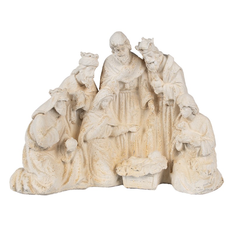 Clayre & Eef Statuetta Presepe 42x19x32 cm Beige Materiale ceramico