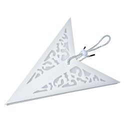 Clayre & Eef Hängender Stern 45x15x45 cm Weiß Papier