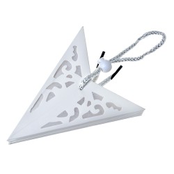 Clayre & Eef Hanging star 30x10x30 cm White Paper