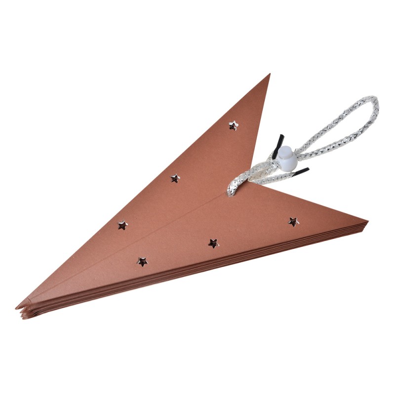 Clayre & Eef Étoile suspendue 45x15x45 cm Marron Papier