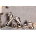 Clayre & Eef Statuetta Cavallo 22x5x19 cm Bianco Poliresina