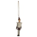 Clayre & Eef Hanger  12 cm Grijs Kunststof Pinokkio