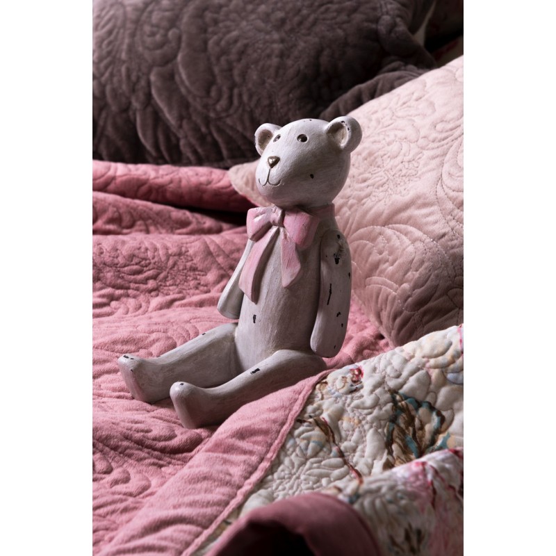 Clayre & Eef Decorative Figurine Bear 14x9x18 cm White Polyresin