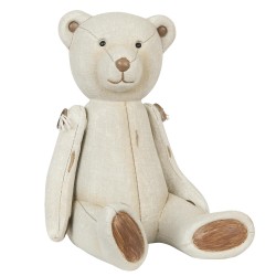 Clayre & Eef Statuetta decorativa Orso 12x12x16 cm Beige Plastica