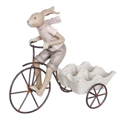 Clayre & Eef Figurine Lapin 26x11x24 cm Beige Polyrésine