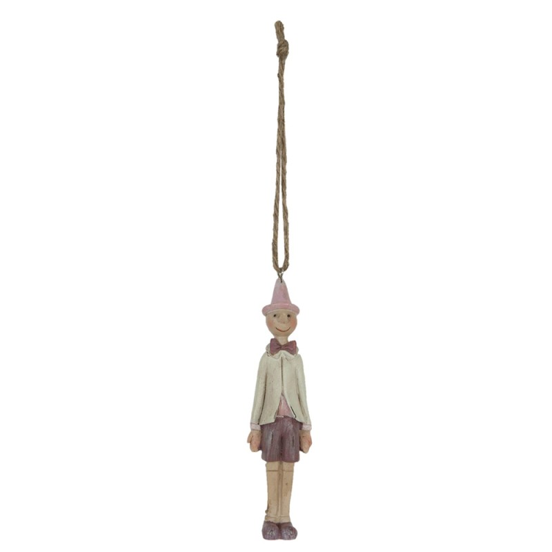 Clayre & Eef Ciondolo 3x3x11 cm Rosa Plastica Pinocchio