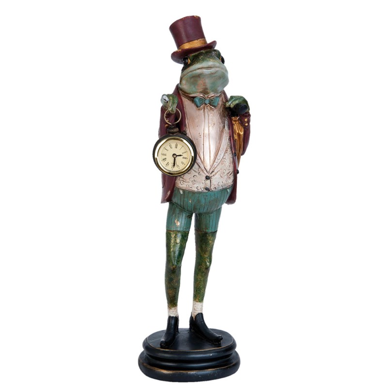 Clayre & Eef Figur Frosch 14x17x44 cm Grün Polyresin