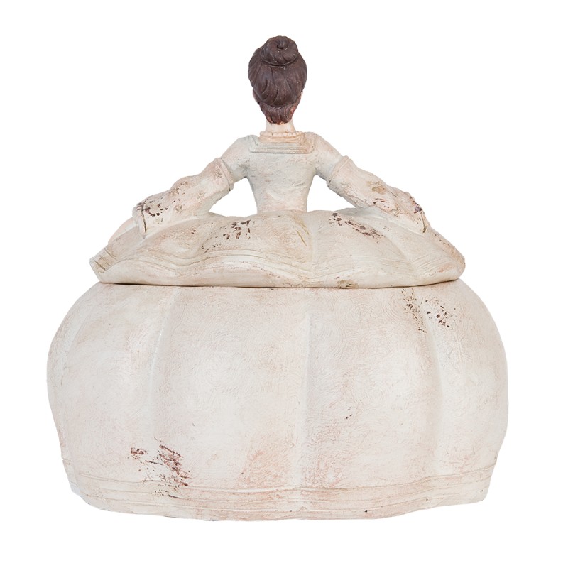 Clayre & Eef Boîte à bijoux Dame 22x18x21 cm Beige Polyrésine
