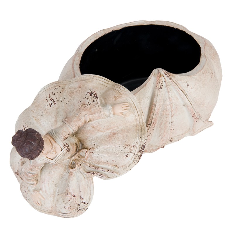 Clayre & Eef Scatola dei gioielli Signora 22x18x21 cm Beige Poliresina