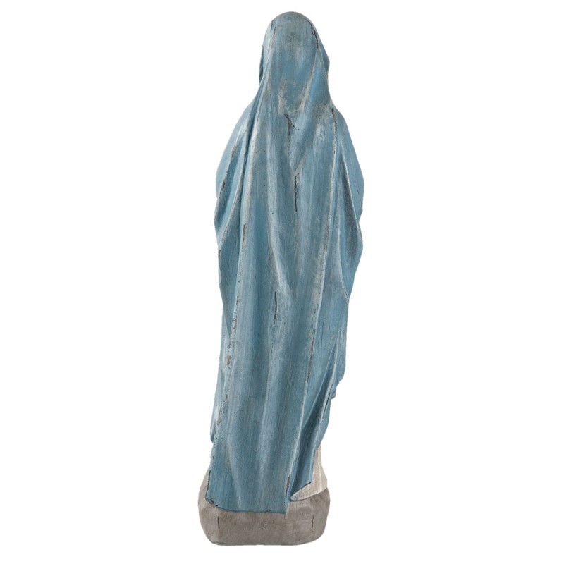 Clayre & Eef Statuetta Maria 15x11x50 cm Grigio Poliresina
