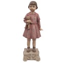 Clayre & Eef Figurine Fille 9x7x24 cm Rose Polyrésine