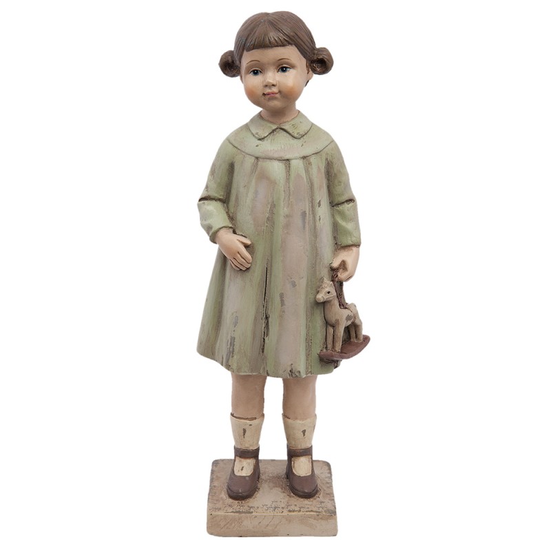 Clayre & Eef Figurine Fille 8x6x23 cm Marron Polyrésine