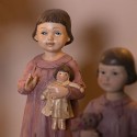 Clayre & Eef Figur Mädchen 10x8x28 cm Rosa Polyresin