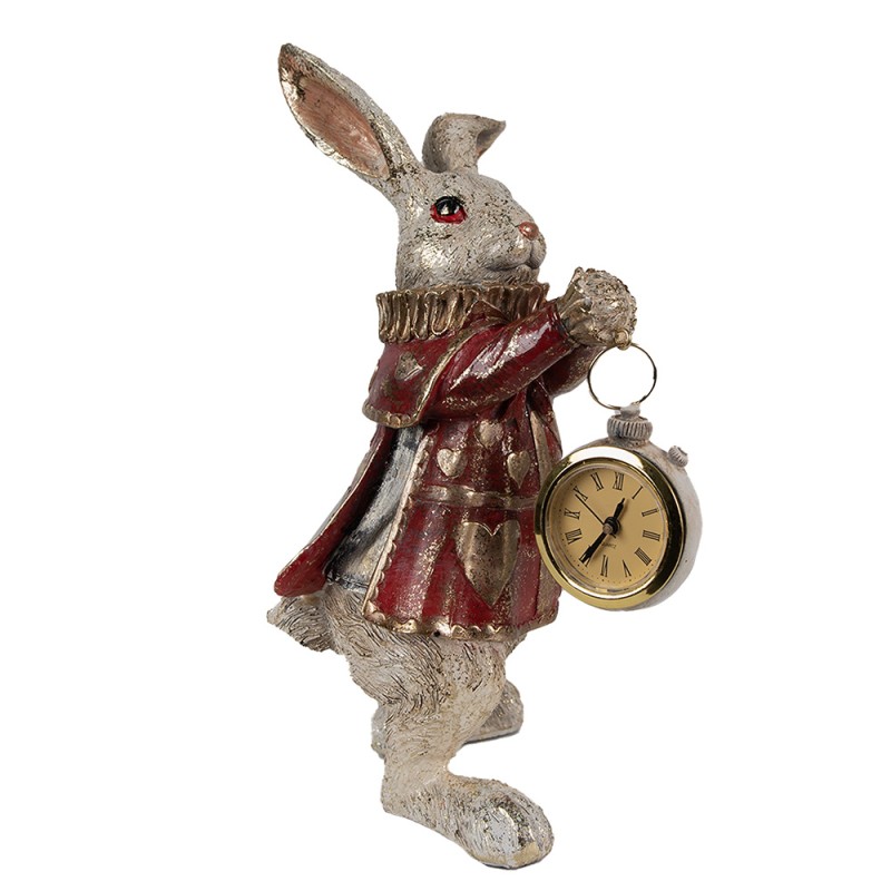 Clayre & Eef Figur Kaninchen 14x13x25 cm Goldfarbig Polyresin