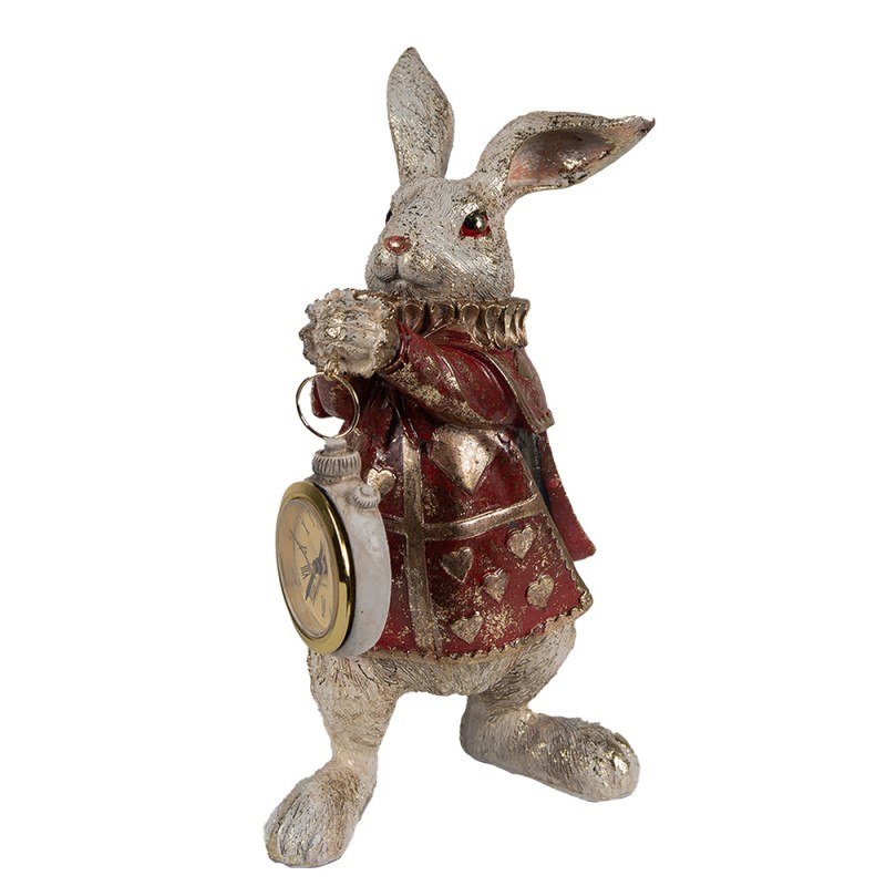 Clayre & Eef Figurine Lapin 14x13x25 cm Couleur or Polyrésine