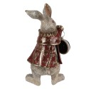 Clayre & Eef Figurine Lapin 14x13x25 cm Couleur or Polyrésine