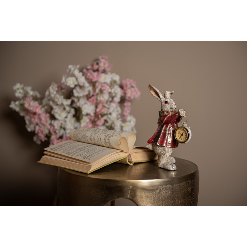 Clayre & Eef Figurine Lapin 14x13x25 cm Couleur or Polyrésine