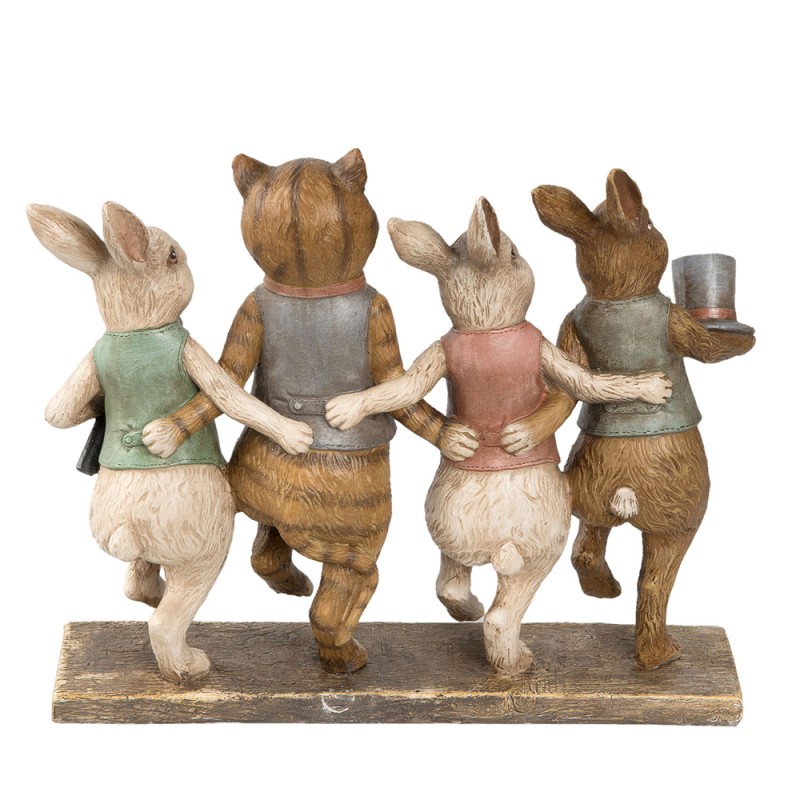 Clayre & Eef Figurine Animaux 23x6x19 cm Marron Polyrésine Animaux