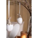 Clayre & Eef Pendentif Œuf Ø 5x10 cm Marron Plastique