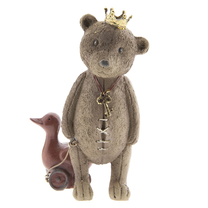 Clayre & Eef Statuetta decorativa Orso 13 cm Marrone Poliresina