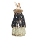 Clayre & Eef Statuetta Coniglio 5x4x11 cm Beige Blu  Poliresina