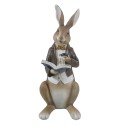 Clayre & Eef Figurine Lapin 15x13x40 cm Beige Marron Polyrésine