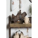Clayre & Eef Beeld Haan 19x9x24 cm Grijs Bruin Polyresin