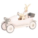 Clayre & Eef Statuetta Coniglio 24x9x18 cm Rosa Poliresina