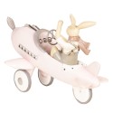 Clayre & Eef Figurine Rabbit 25x17x18 cm Pink Polyresin