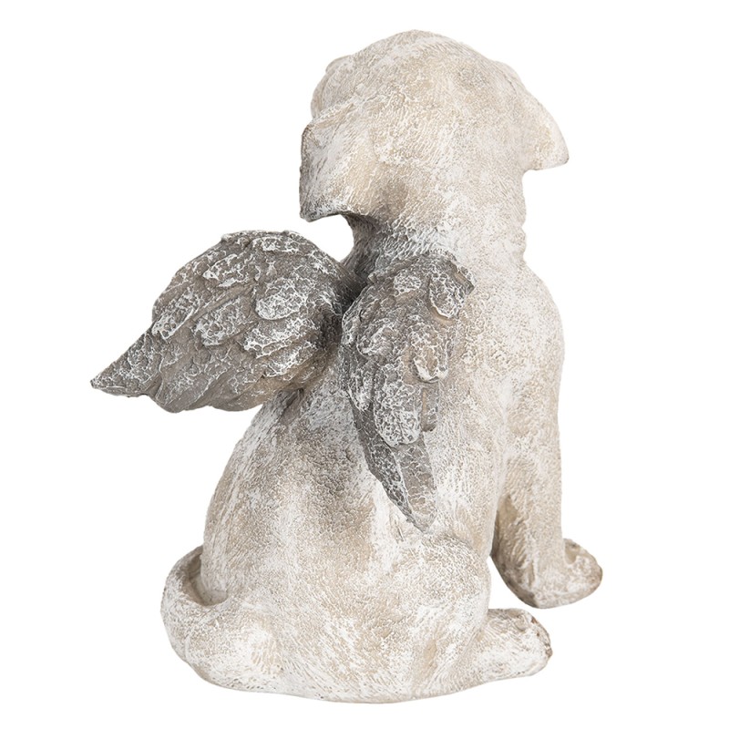 Clayre & Eef Statuetta Cane 16x13x20 cm Grigio Poliresina