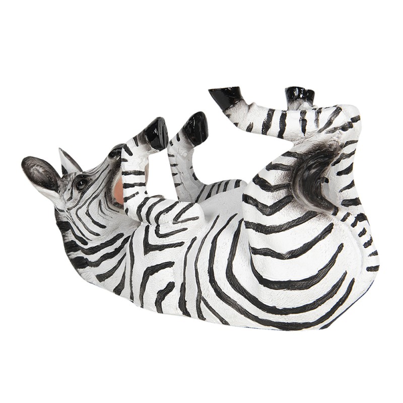 Clayre & Eef Portabottiglie Zebra 32x12x18 cm Nero Plastica
