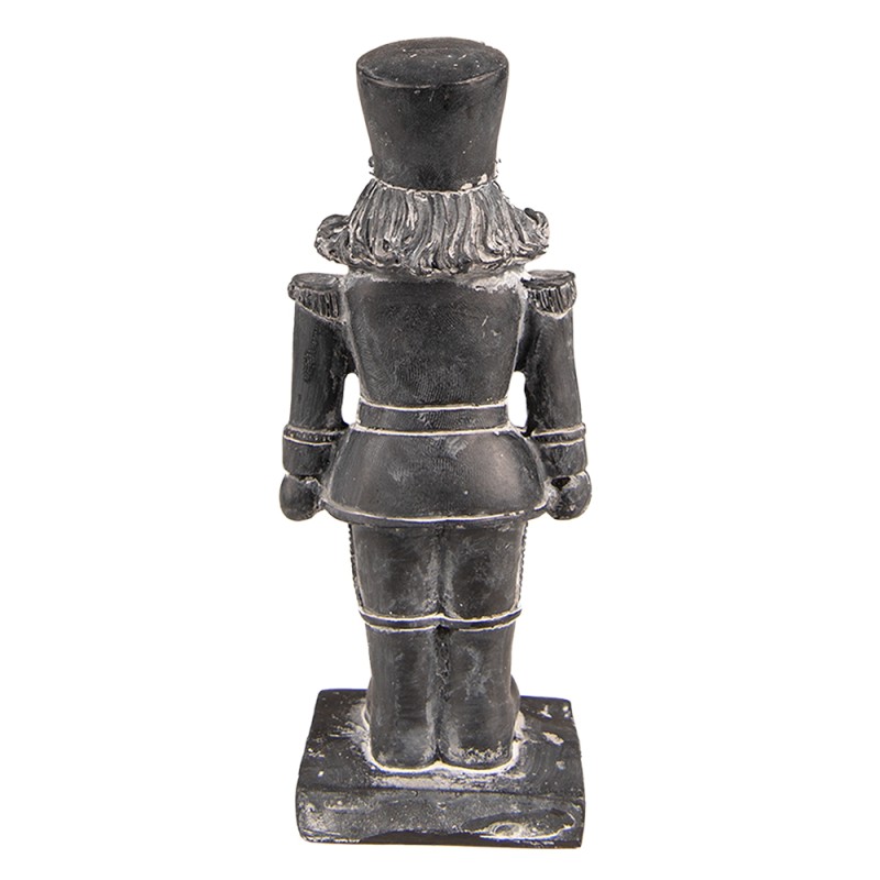 Clayre & Eef Figurine Nutcracker 16 cm Grey Polyresin