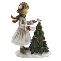 Clayre & Eef Figurine Enfant 9x5x12 cm Blanc Vert Plastique