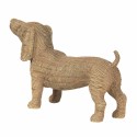 Clayre & Eef Statuetta decorativa di cane 39x14x24 cm Marrone Plastica