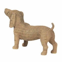 Clayre & Eef Statuetta decorativa di cane 39x14x24 cm Marrone Plastica