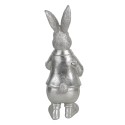 Clayre & Eef Statuetta Coniglio 22 cm Color argento Poliresina