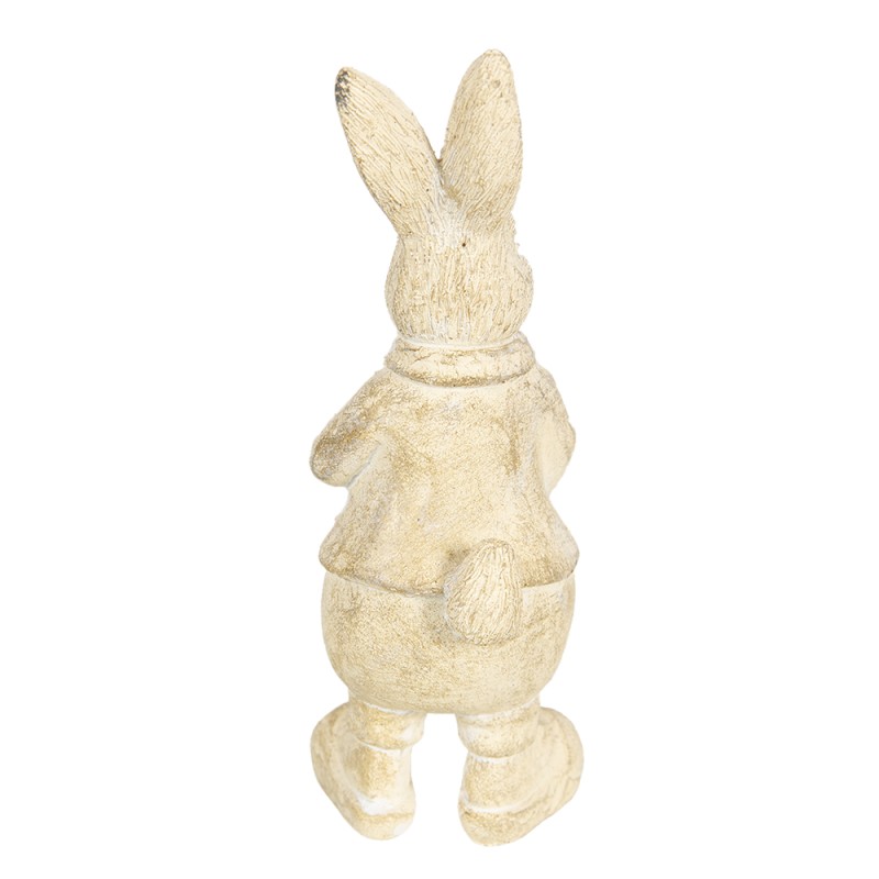 Clayre & Eef Figur Kaninchen 13 cm Weiß Polyresin