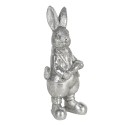 Clayre & Eef Statuetta Coniglio 13 cm Color argento Poliresina