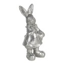 Clayre & Eef Statuetta Coniglio 13 cm Color argento Poliresina