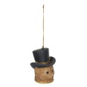 Clayre & Eef Hanger  8 cm Bruin Kunststof Rond