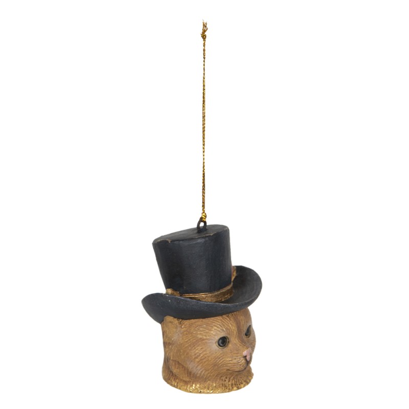 Clayre & Eef Hanger  8 cm Bruin Kunststof Rond